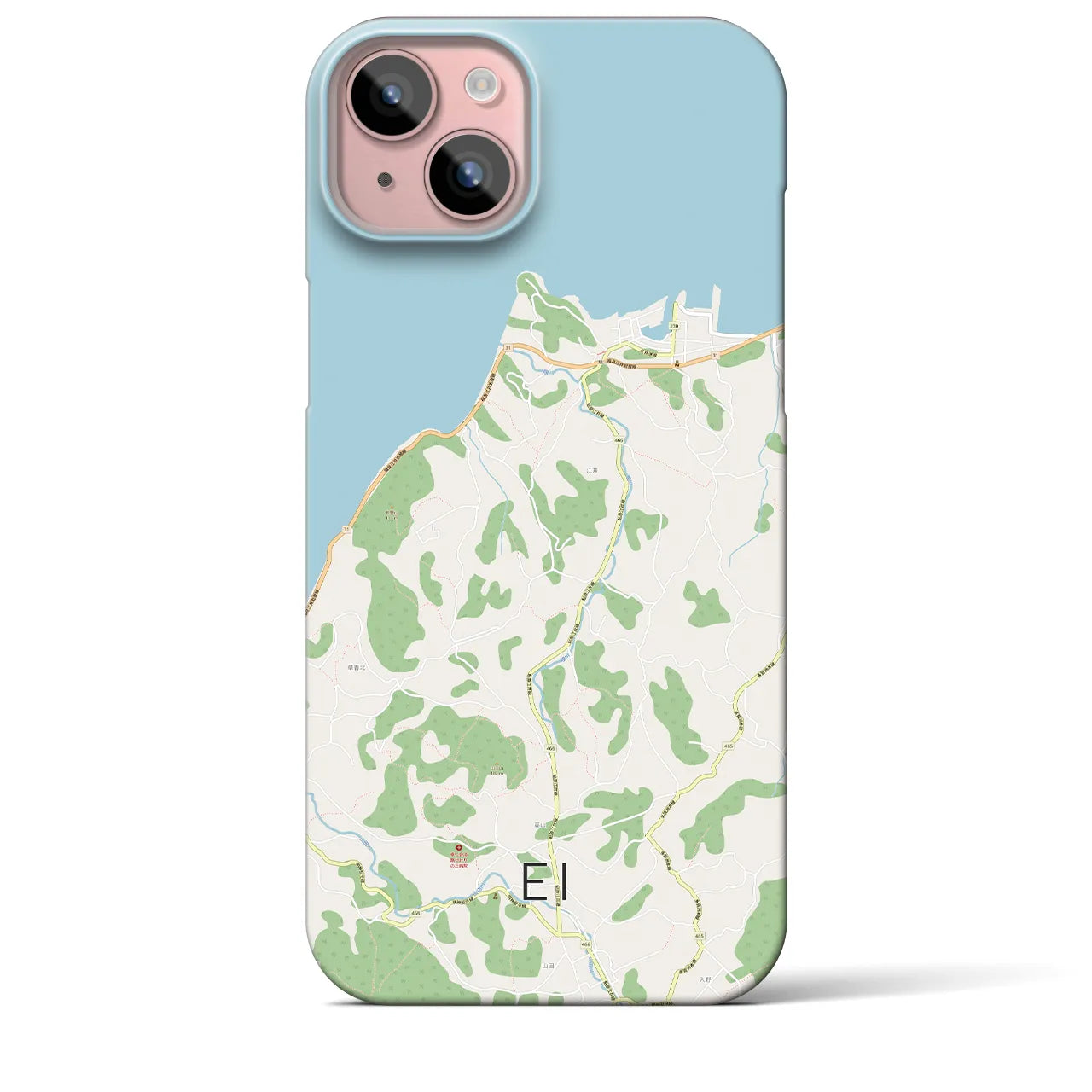 【江井(兵庫県)】地図柄iPhoneケース(バックカバータイプ)