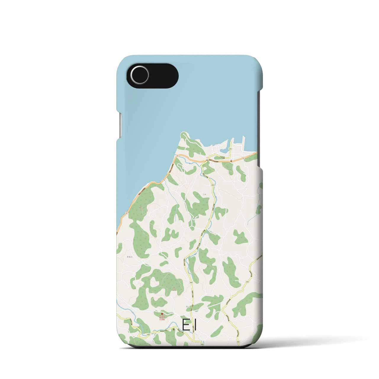 【江井(兵庫県)】地図柄iPhoneケース(バックカバータイプ)