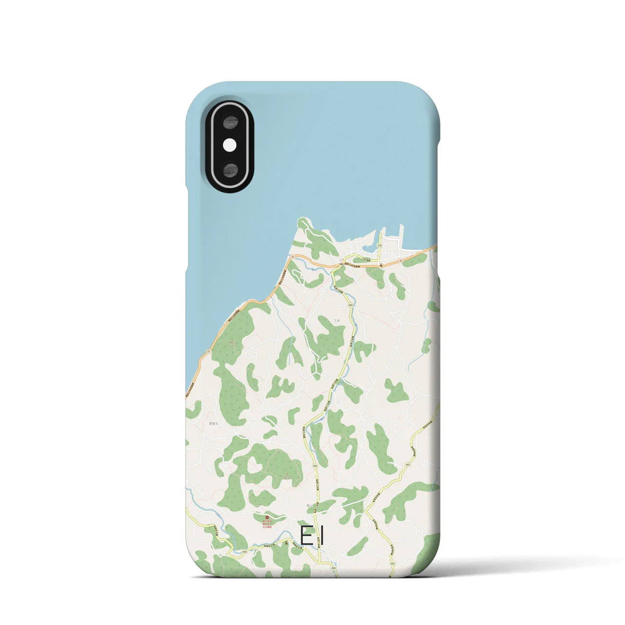 【江井(兵庫県)】地図柄iPhoneケース(バックカバータイプ)