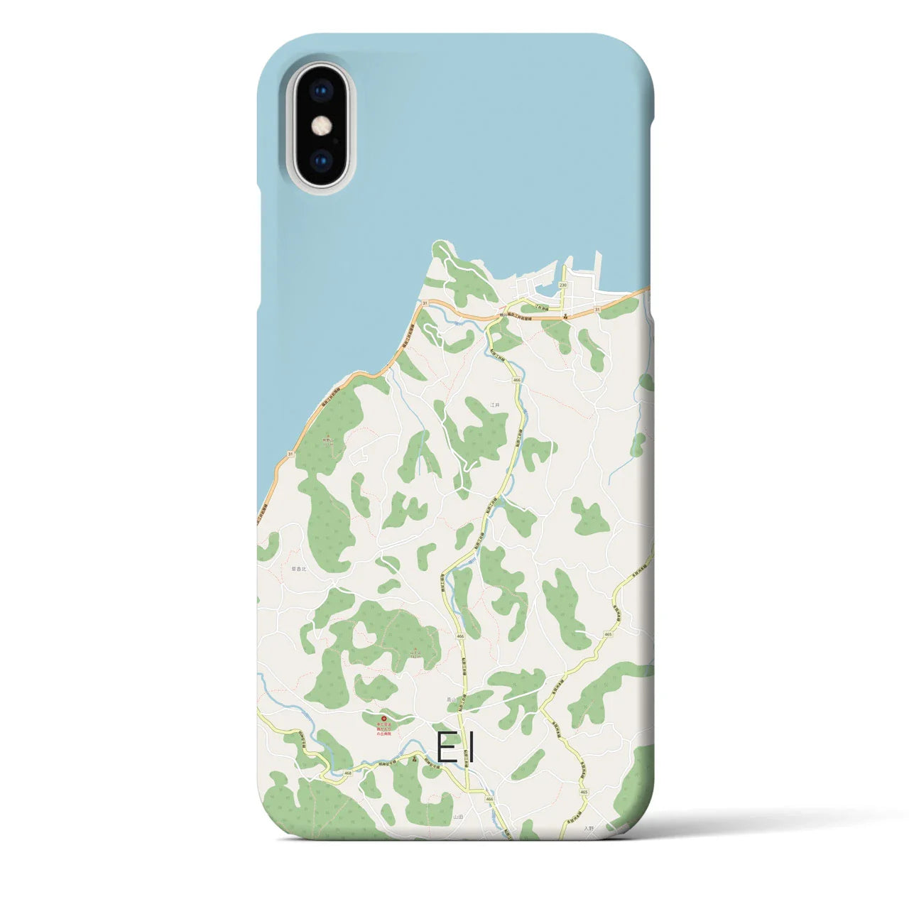 【江井(兵庫県)】地図柄iPhoneケース(バックカバータイプ)