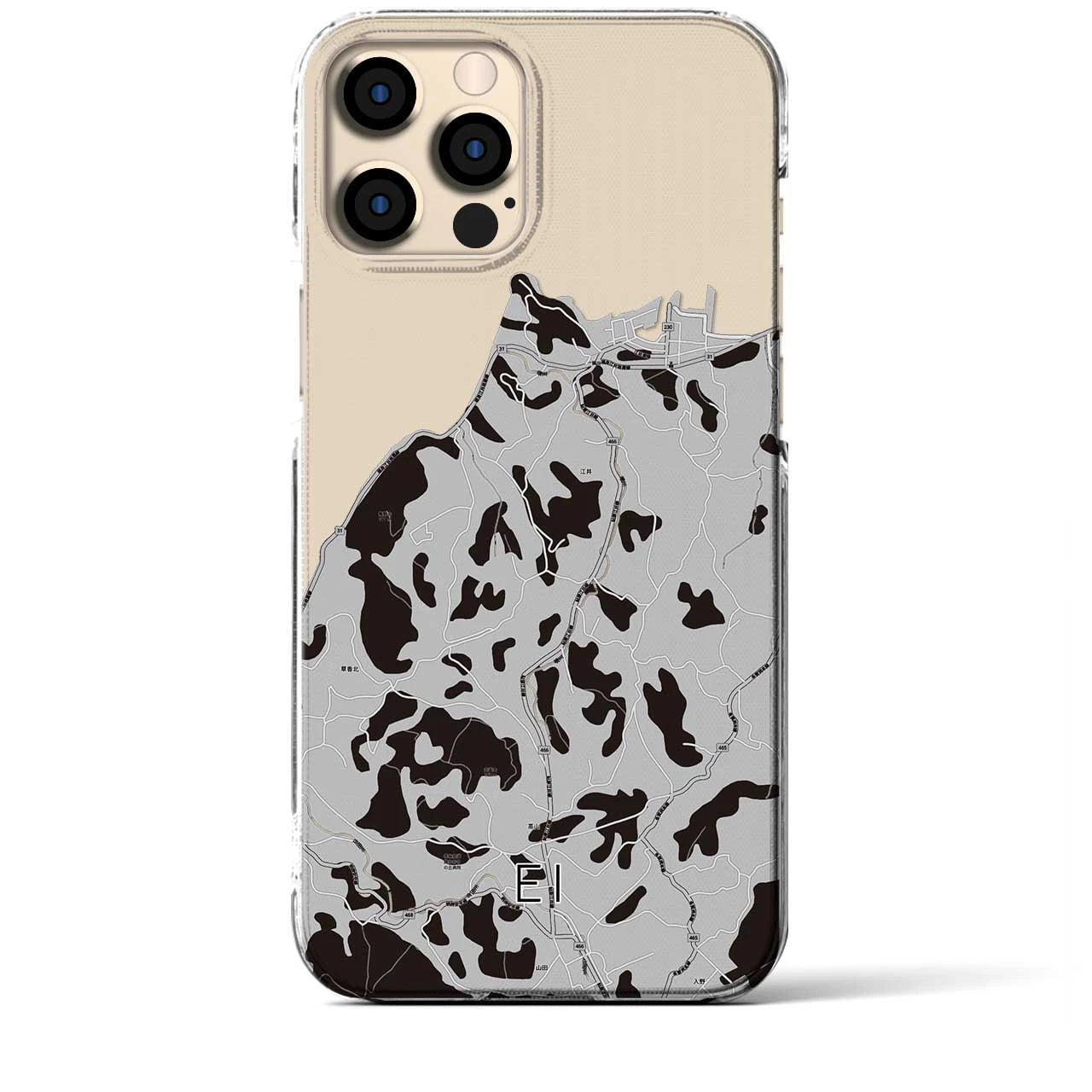 【江井(兵庫県)】地図柄iPhoneケース(クリアタイプ)