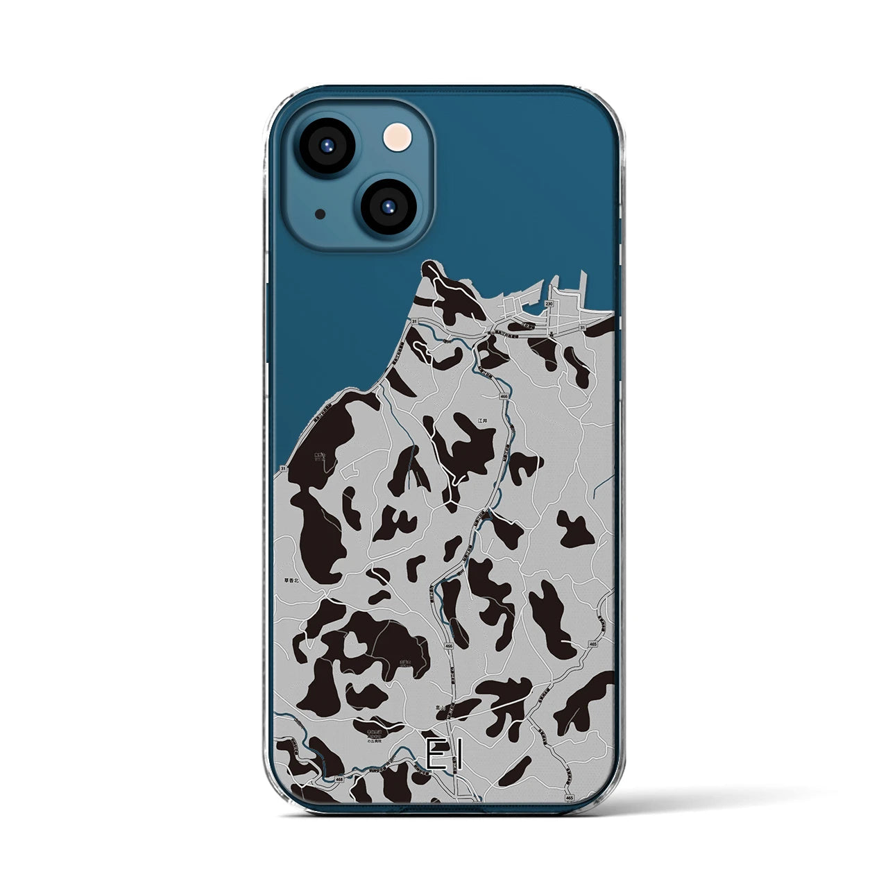 【江井(兵庫県)】地図柄iPhoneケース(クリアタイプ)