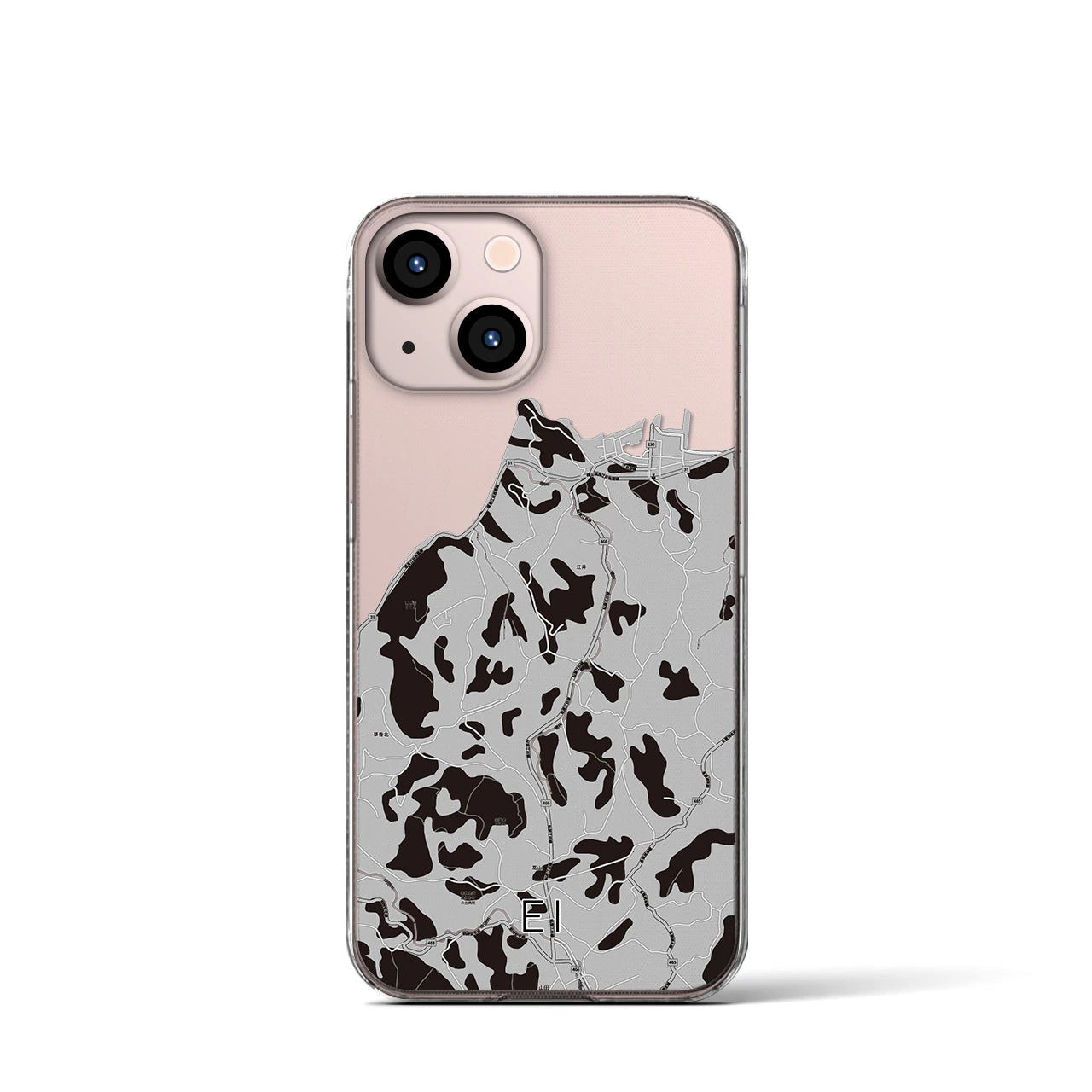 【江井(兵庫県)】地図柄iPhoneケース(クリアタイプ)