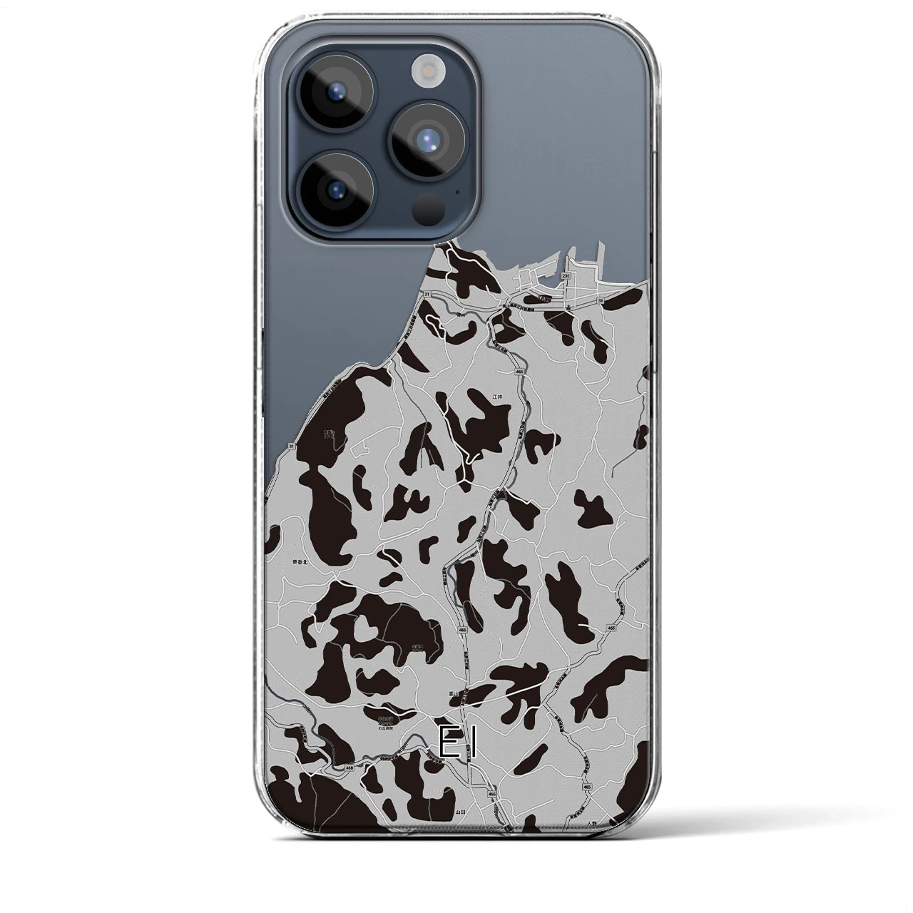 【江井(兵庫県)】地図柄iPhoneケース(クリアタイプ)