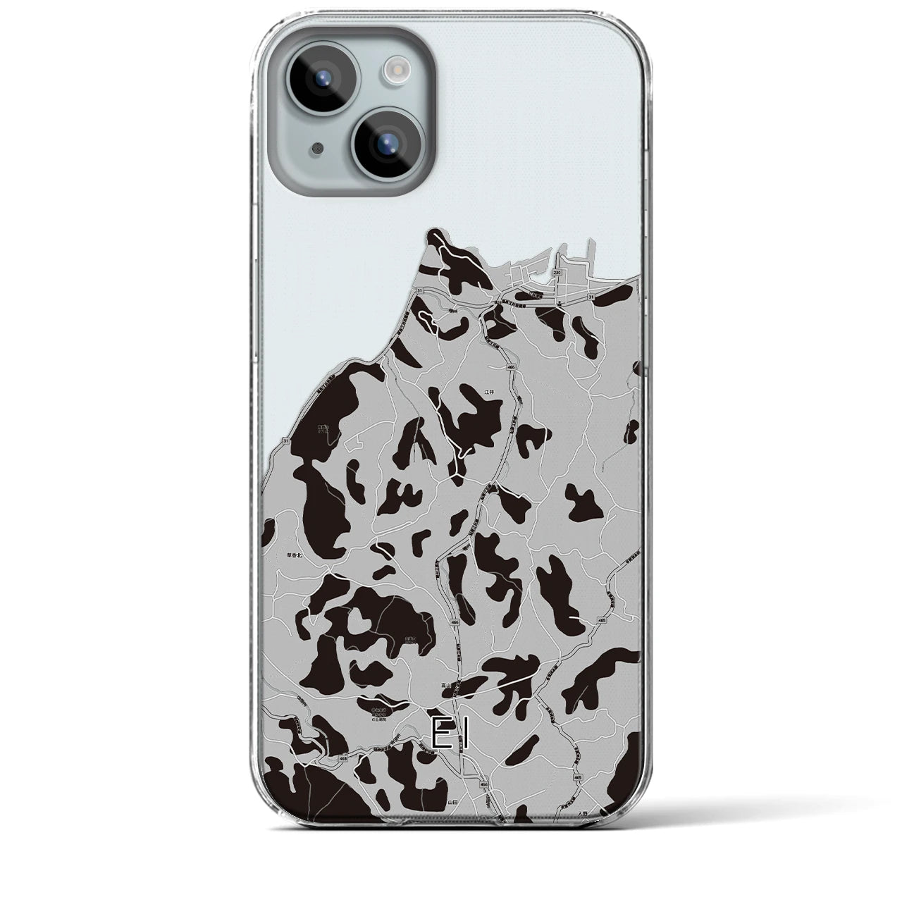 【江井(兵庫県)】地図柄iPhoneケース(クリアタイプ)