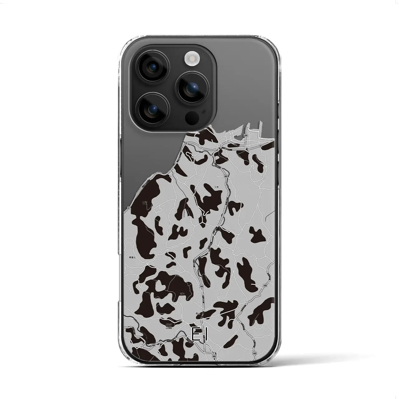 【江井(兵庫県)】地図柄iPhoneケース(クリアタイプ)