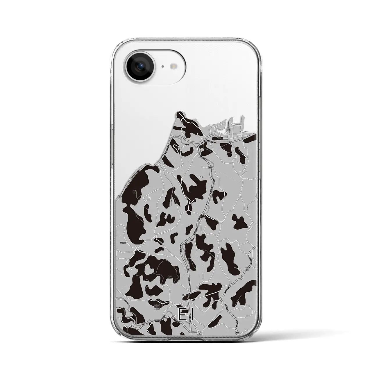 【江井(兵庫県)】地図柄iPhoneケース(クリアタイプ)