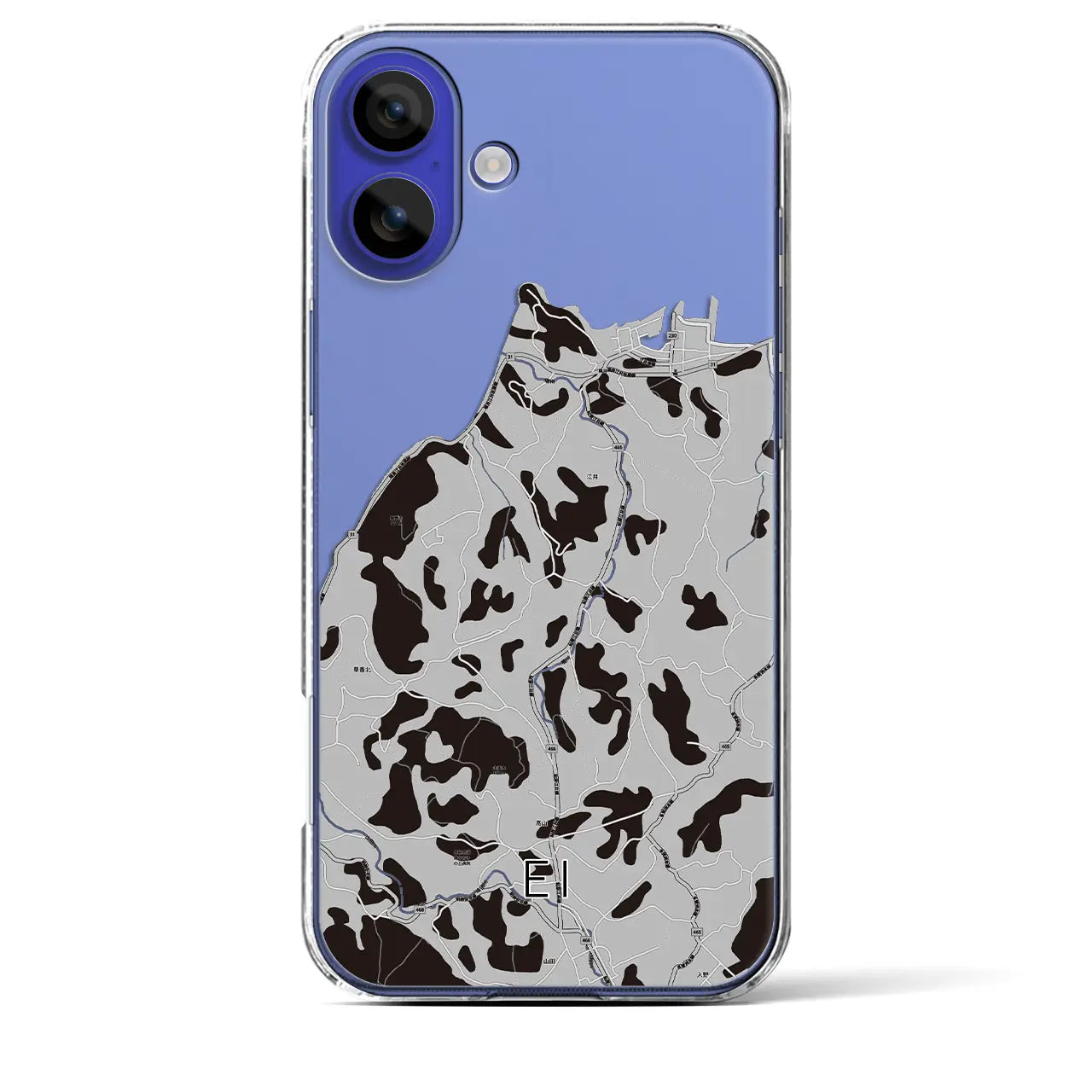 【江井(兵庫県)】地図柄iPhoneケース(クリアタイプ)