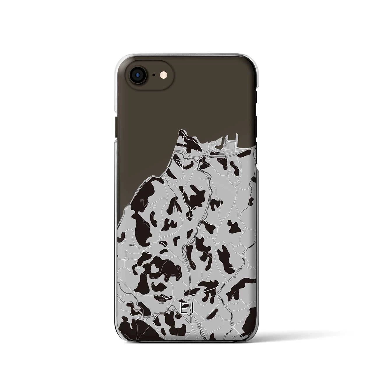 【江井(兵庫県)】地図柄iPhoneケース(クリアタイプ)