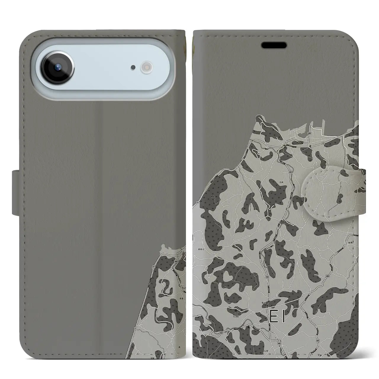 【江井(兵庫県)】地図柄iPhoneケース(手帳タイプ)