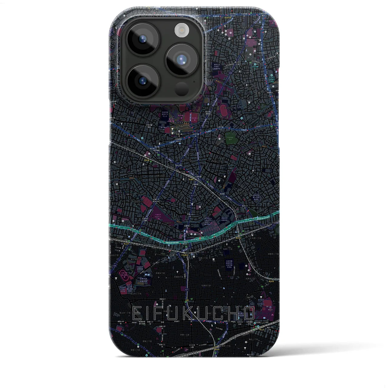 【永福町(東京都)】地図柄iPhoneケース(バックカバータイプ)