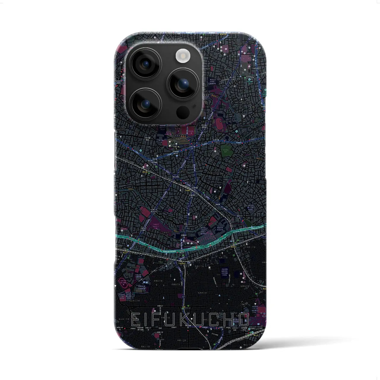 【永福町(東京都)】地図柄iPhoneケース(バックカバータイプ)