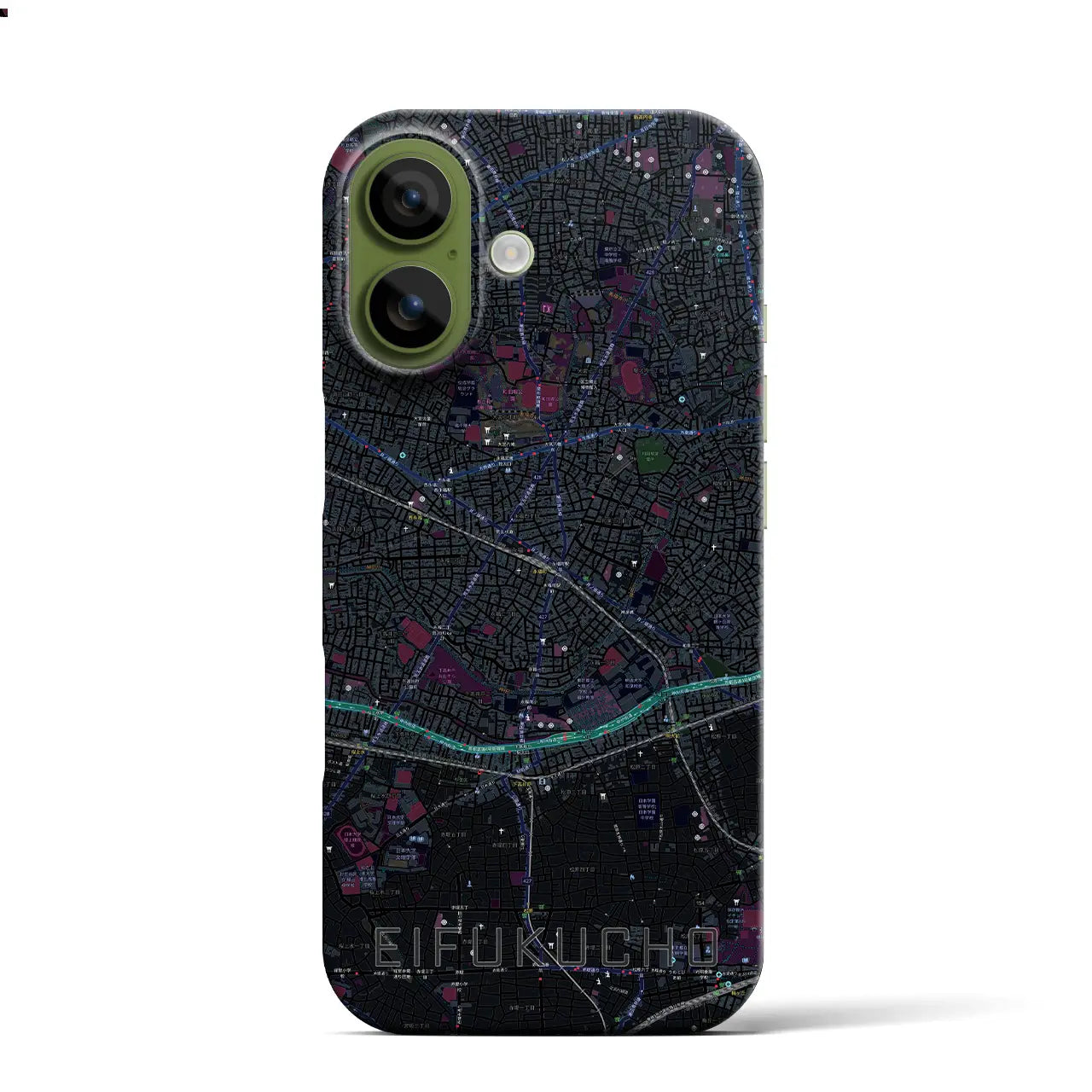 【永福町(東京都)】地図柄iPhoneケース(バックカバータイプ)