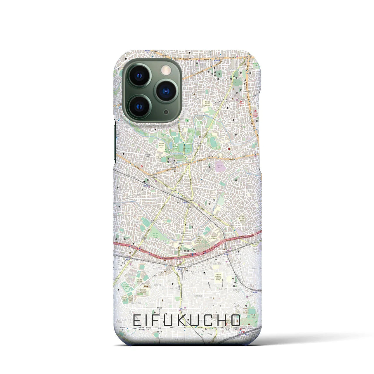 【永福町(東京都)】地図柄iPhoneケース(バックカバータイプ)
