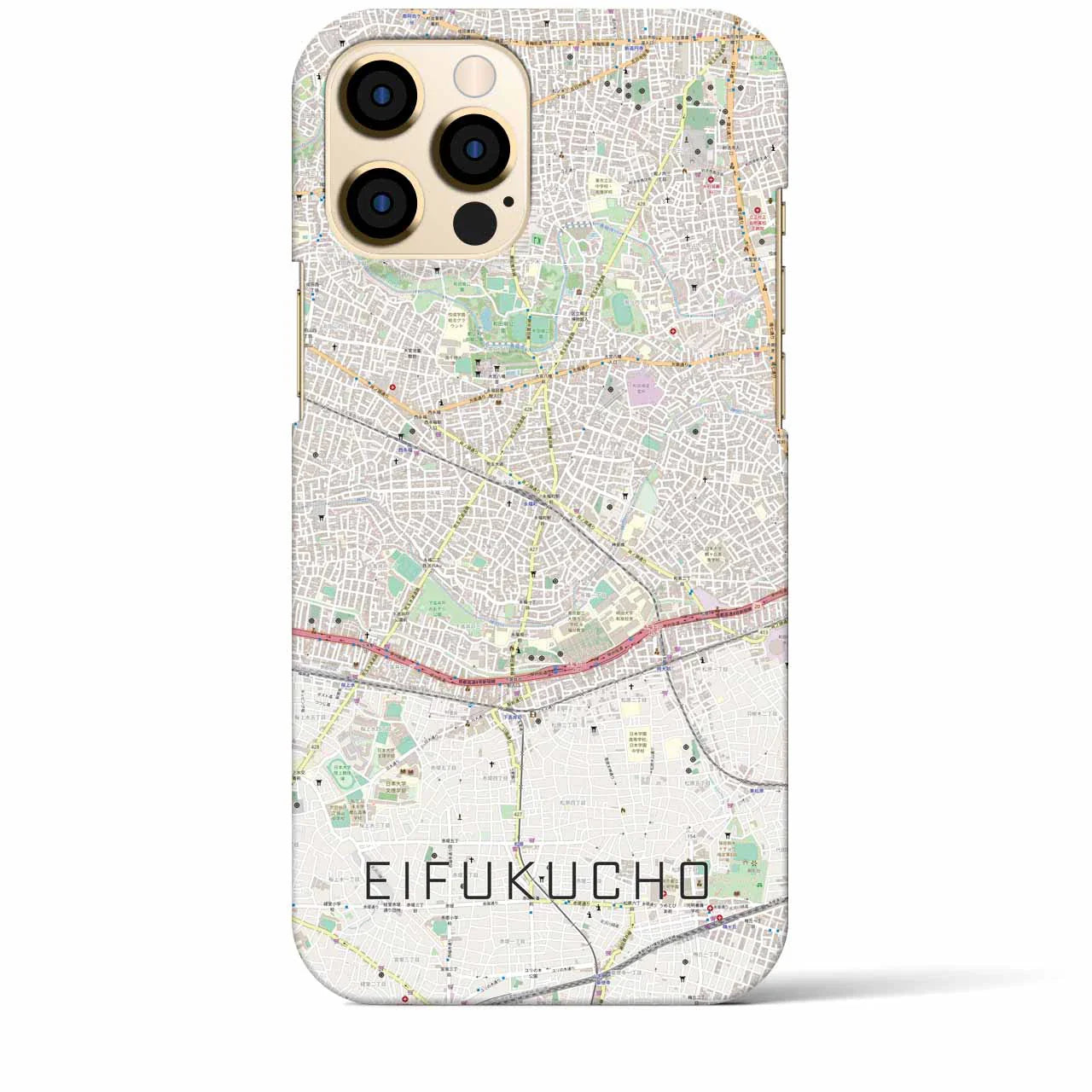 【永福町(東京都)】地図柄iPhoneケース(バックカバータイプ)