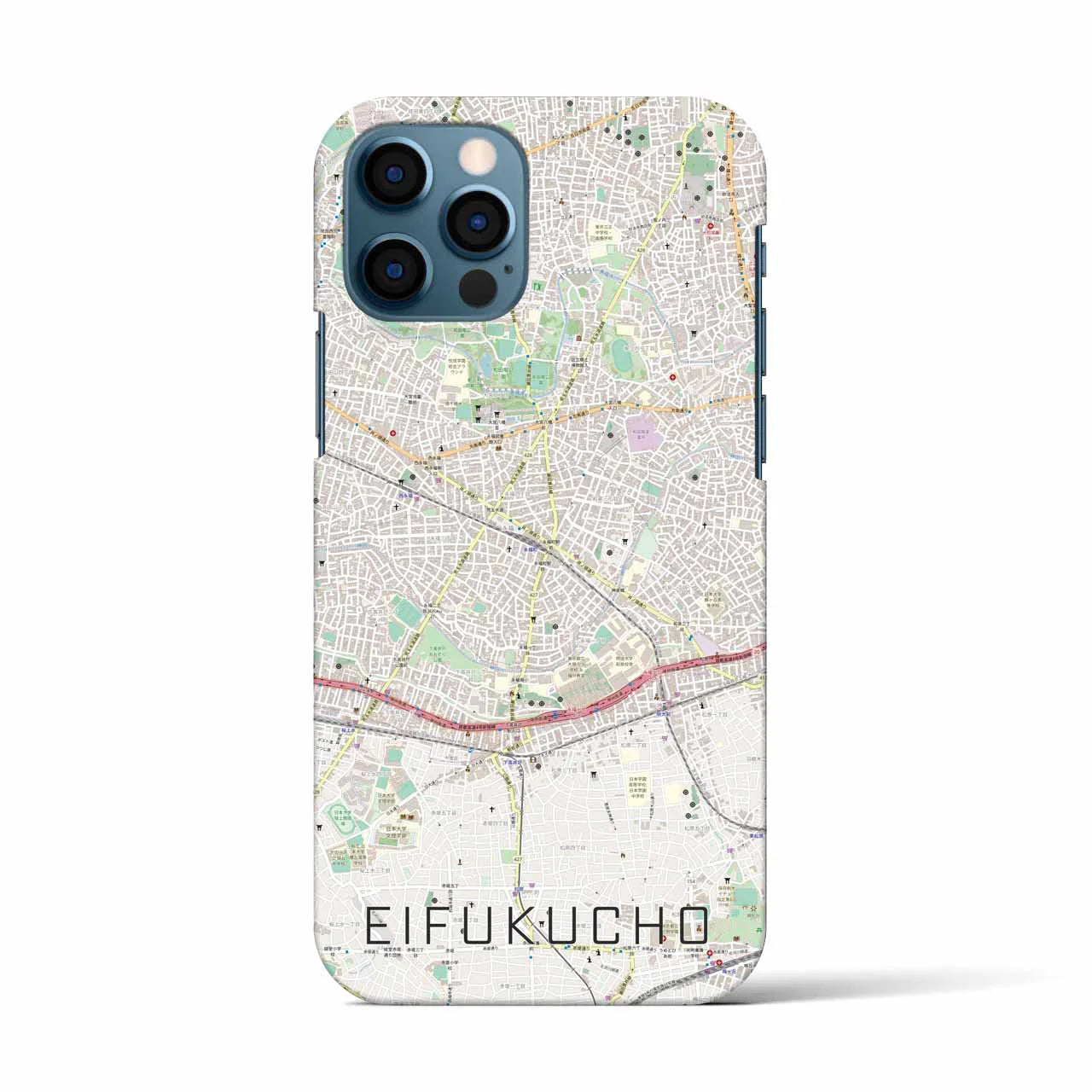 【永福町(東京都)】地図柄iPhoneケース(バックカバータイプ)