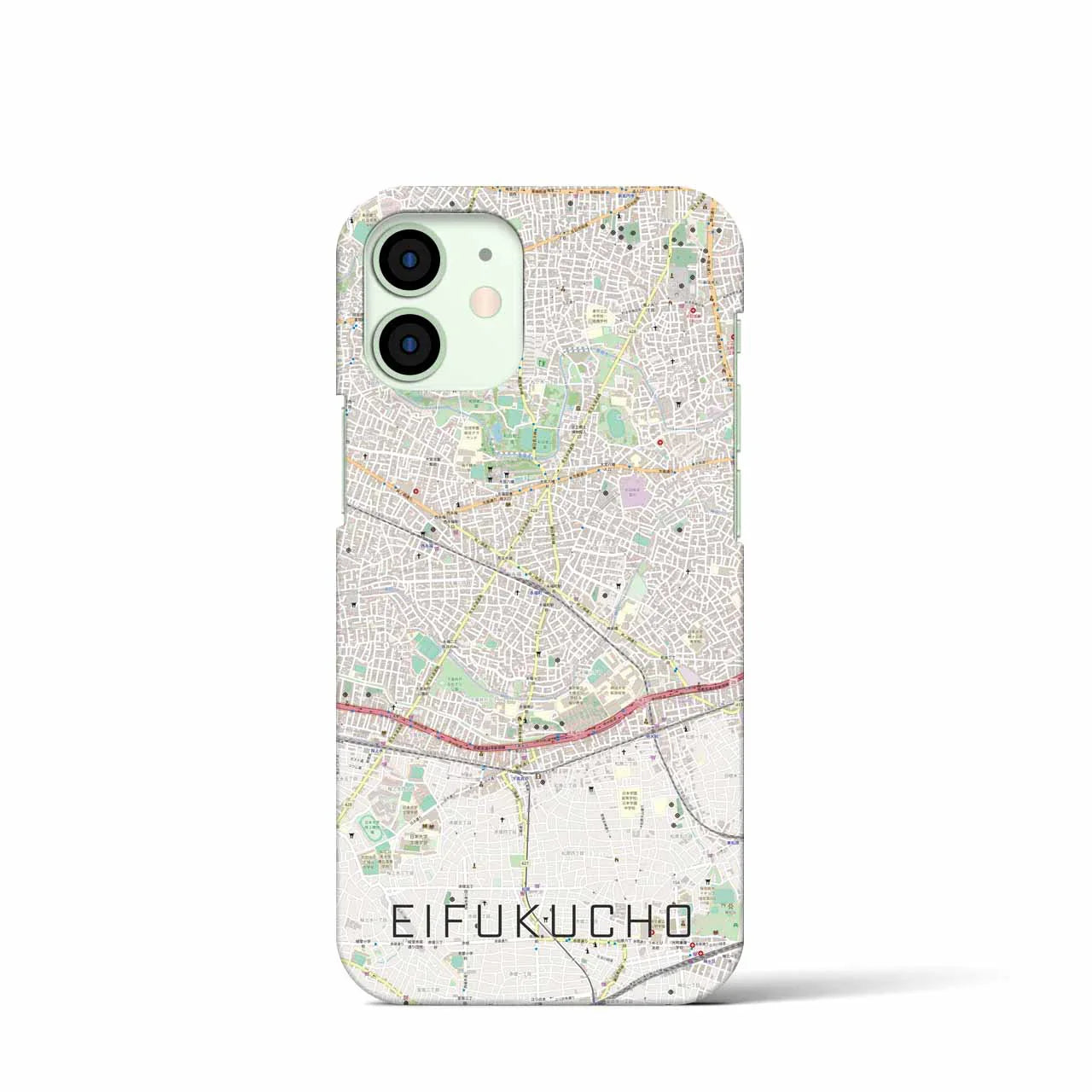 【永福町(東京都)】地図柄iPhoneケース(バックカバータイプ)