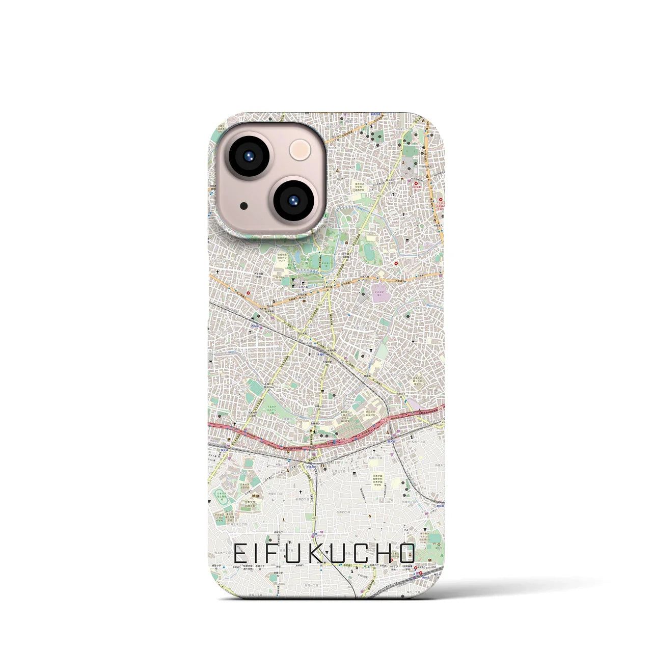 【永福町(東京都)】地図柄iPhoneケース(バックカバータイプ)