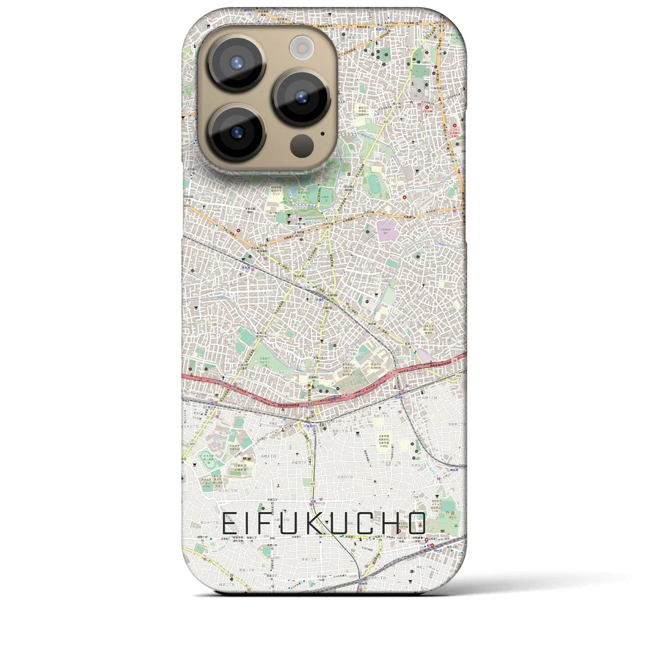 【永福町(東京都)】地図柄iPhoneケース(バックカバータイプ)