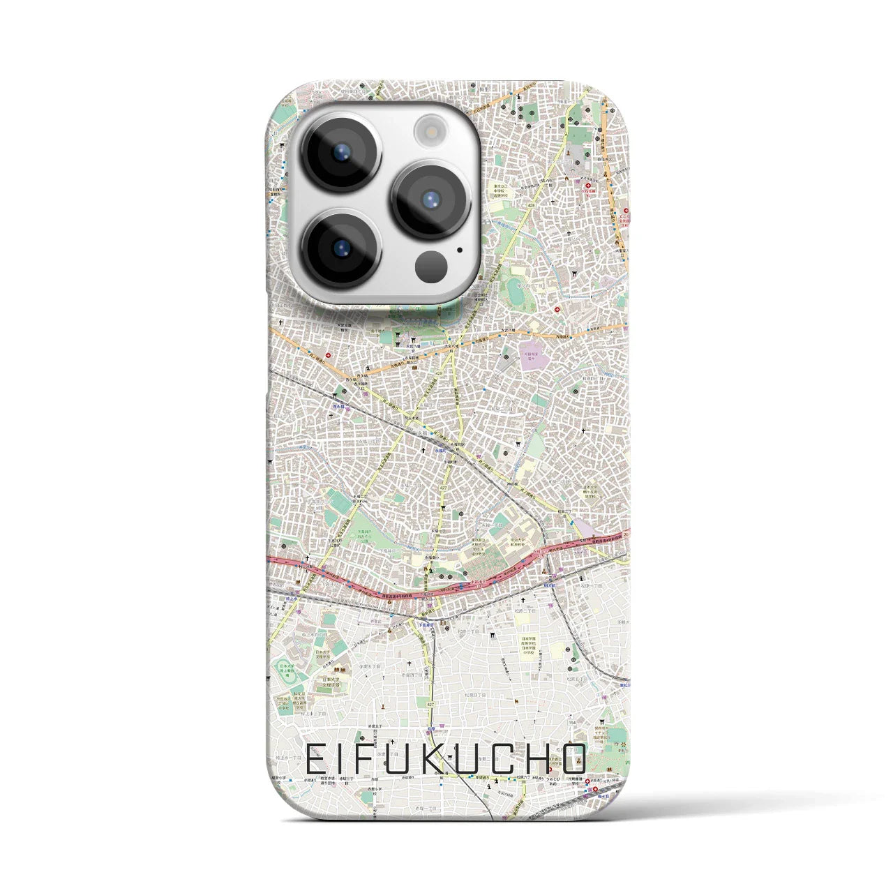 【永福町(東京都)】地図柄iPhoneケース(バックカバータイプ)