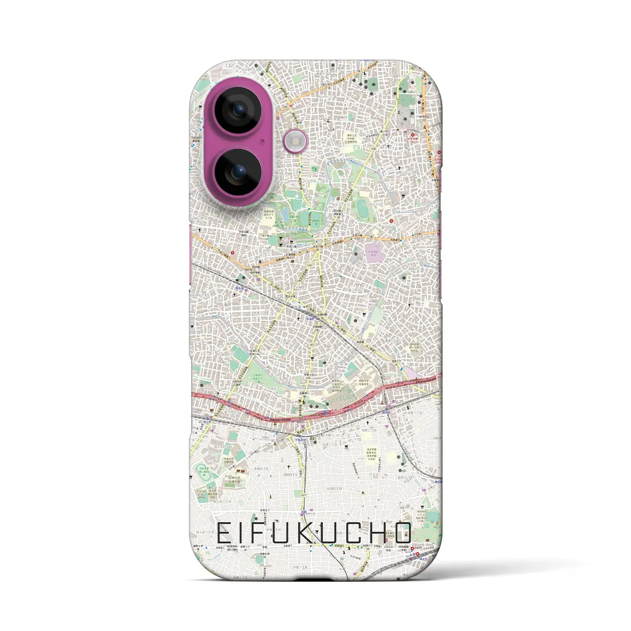 【永福町(東京都)】地図柄iPhoneケース(バックカバータイプ)