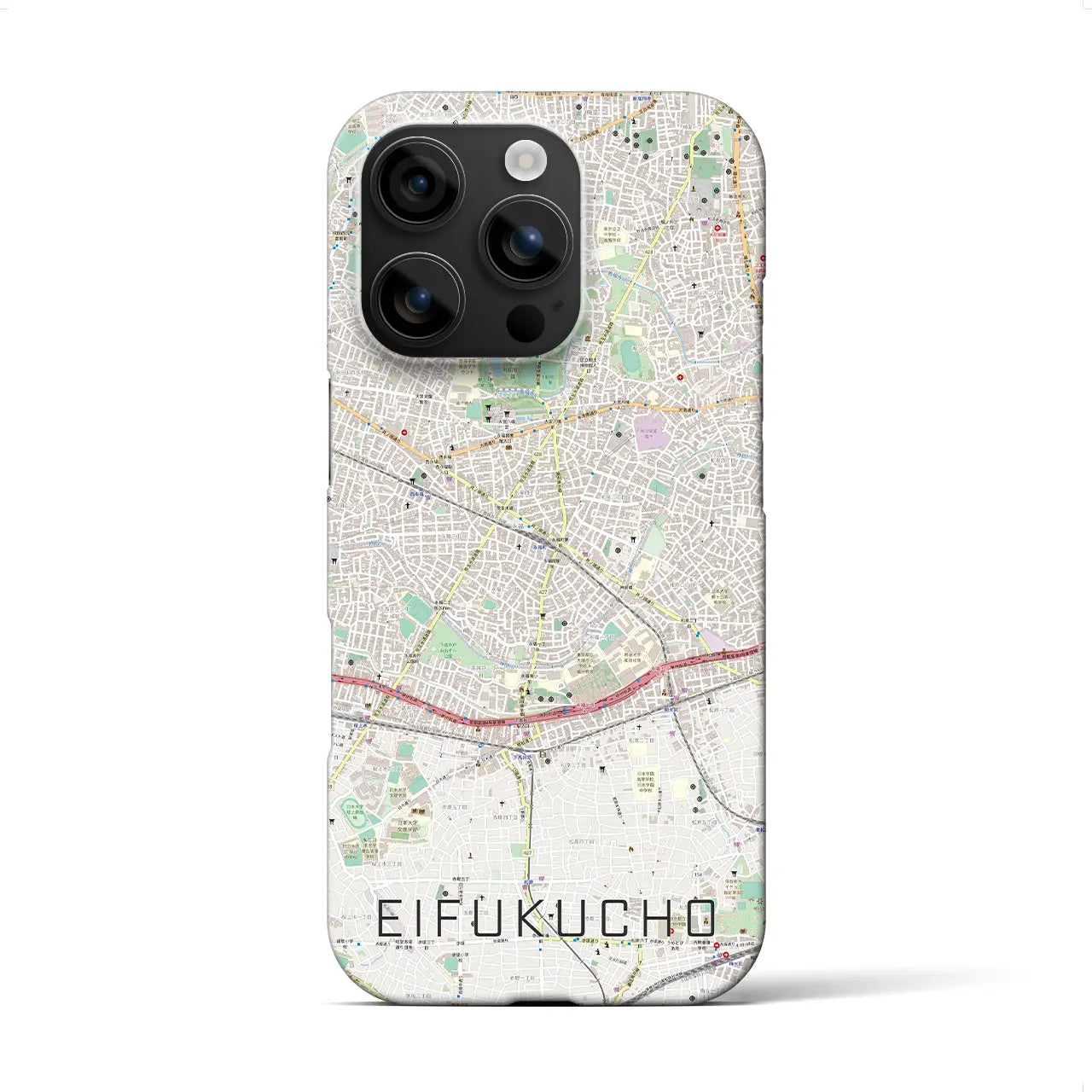 【永福町(東京都)】地図柄iPhoneケース(バックカバータイプ)