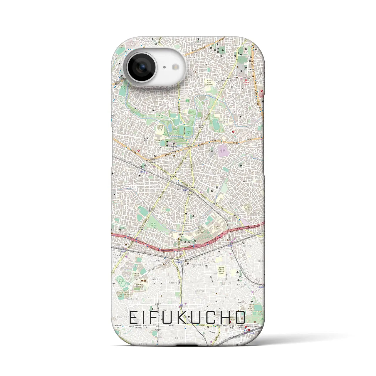 【永福町(東京都)】地図柄iPhoneケース(バックカバータイプ)