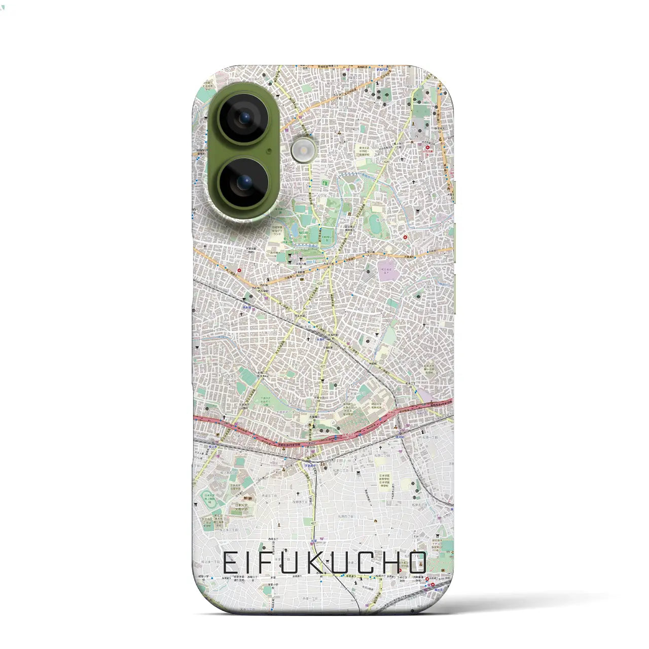 【永福町(東京都)】地図柄iPhoneケース(バックカバータイプ)