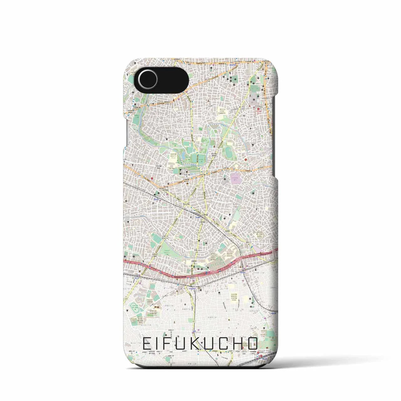 【永福町(東京都)】地図柄iPhoneケース(バックカバータイプ)