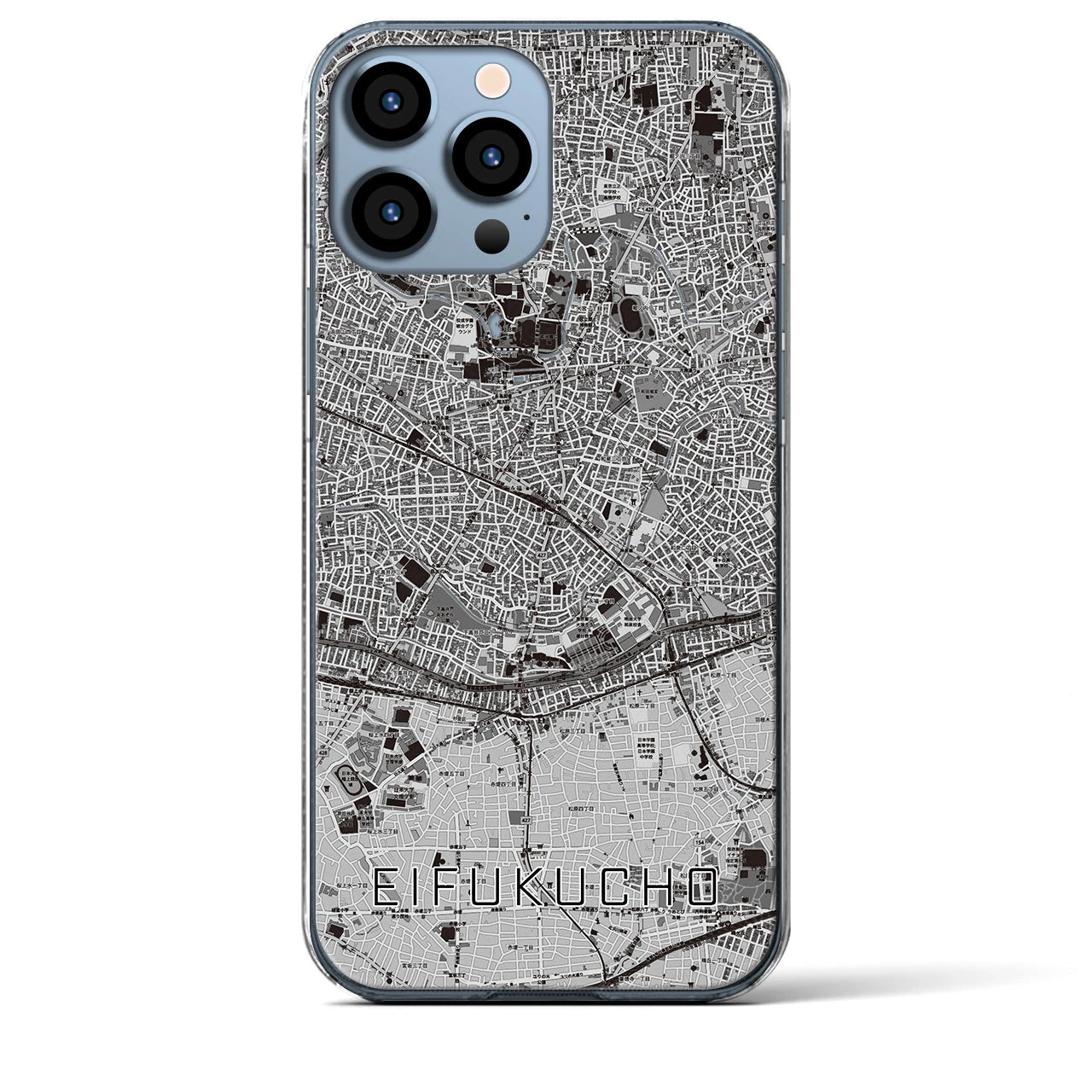 【永福町(東京都)】地図柄iPhoneケース(クリアタイプ)