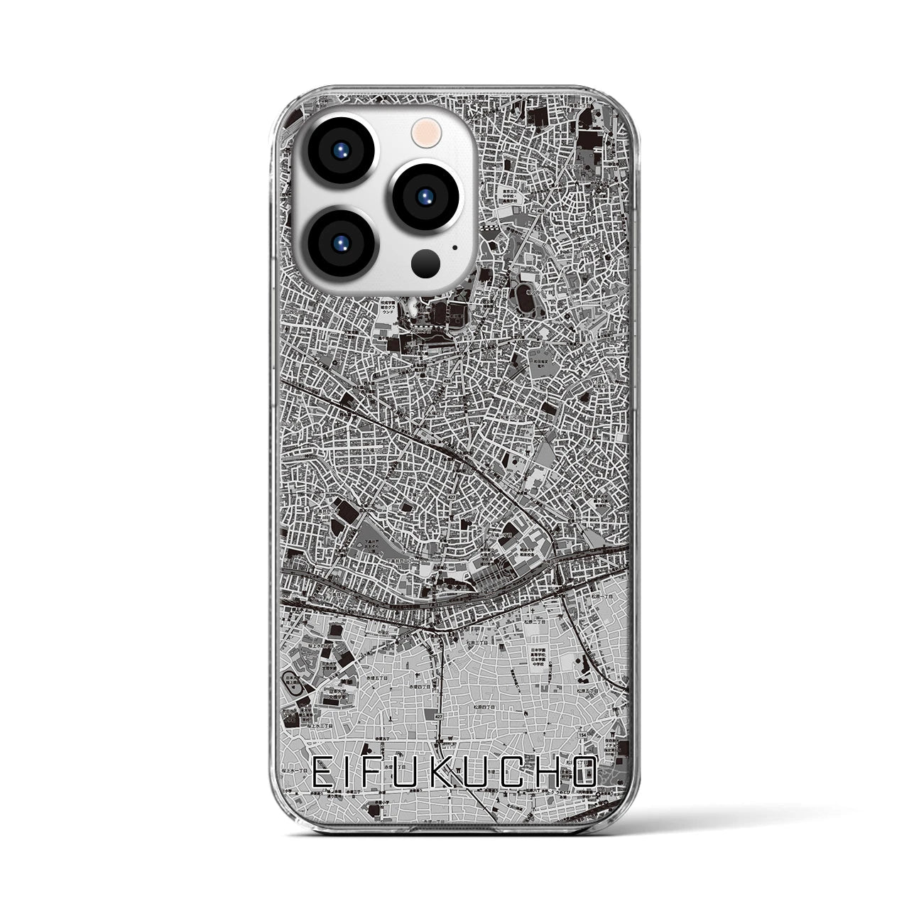 【永福町(東京都)】地図柄iPhoneケース(クリアタイプ)