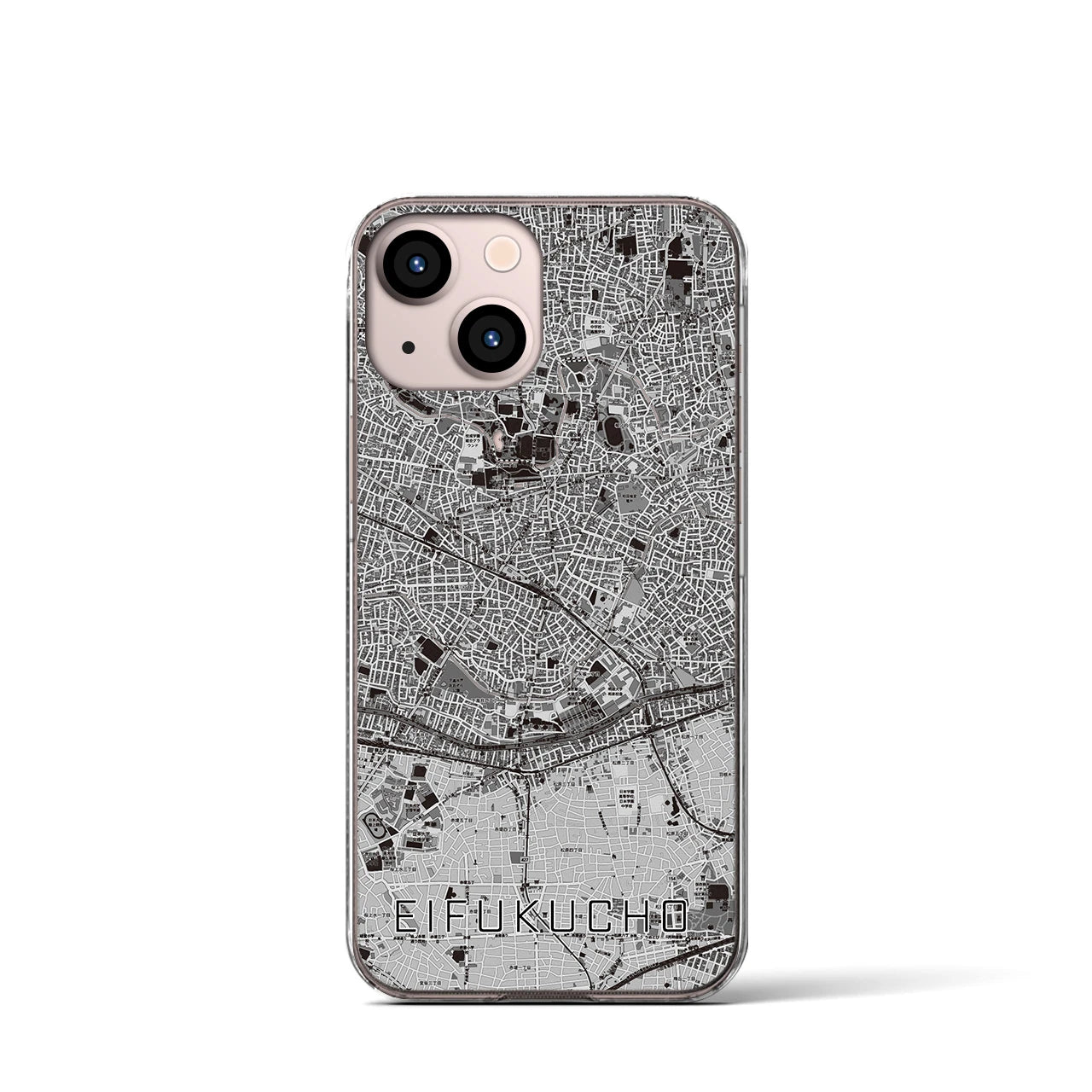 【永福町(東京都)】地図柄iPhoneケース(クリアタイプ)