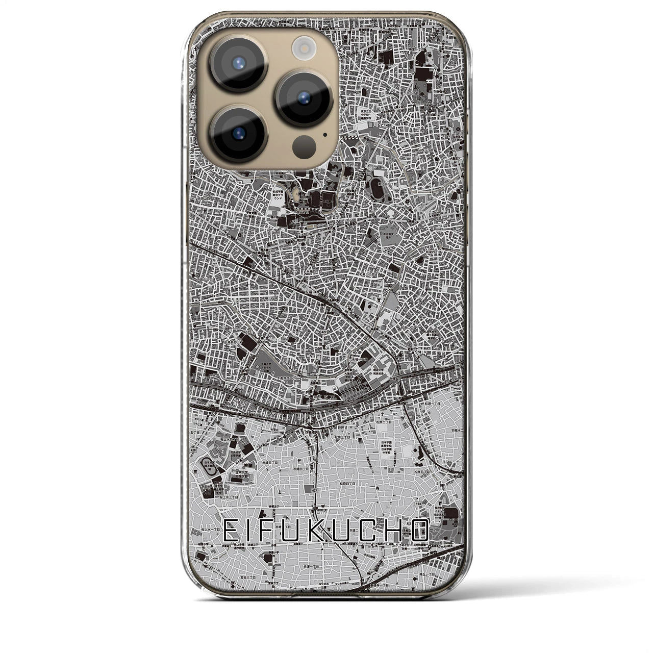 【永福町(東京都)】地図柄iPhoneケース(クリアタイプ)