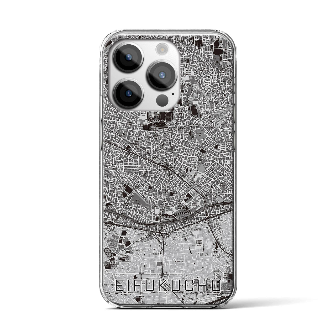 【永福町(東京都)】地図柄iPhoneケース(クリアタイプ)