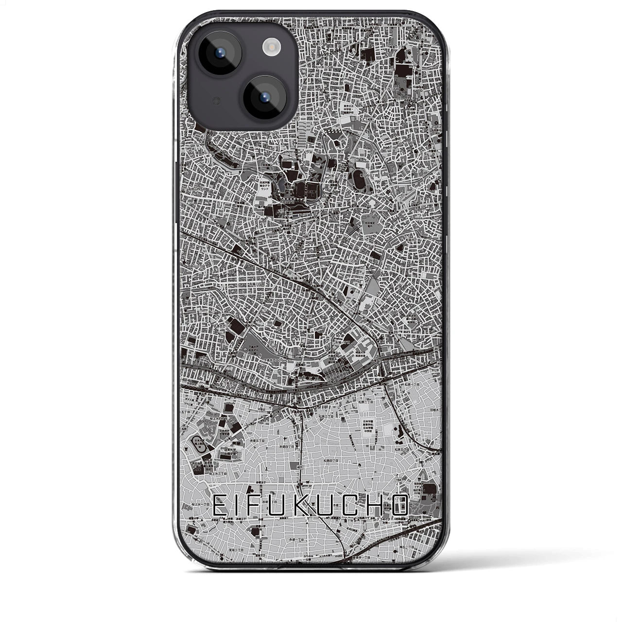 【永福町(東京都)】地図柄iPhoneケース(クリアタイプ)