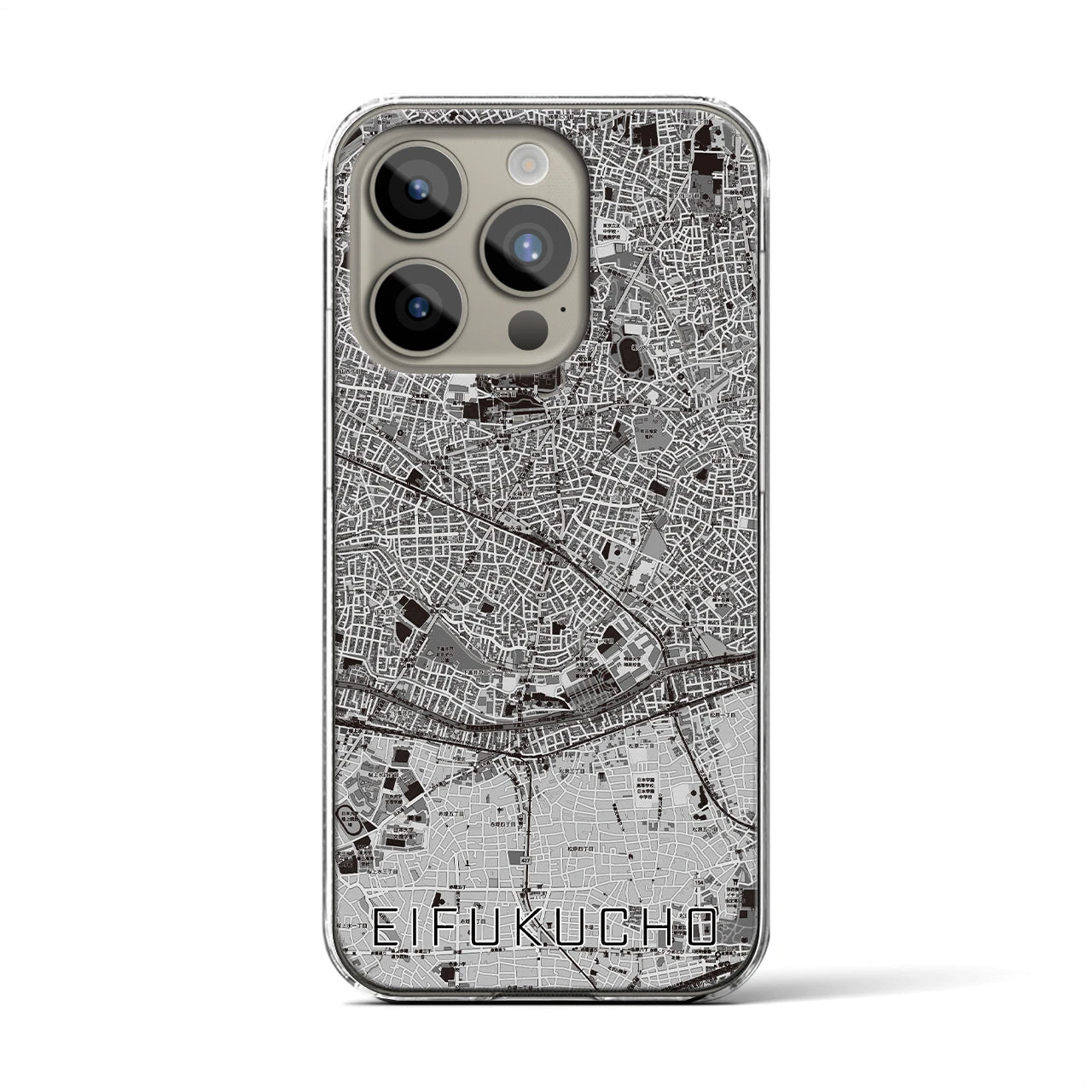 【永福町(東京都)】地図柄iPhoneケース(クリアタイプ)