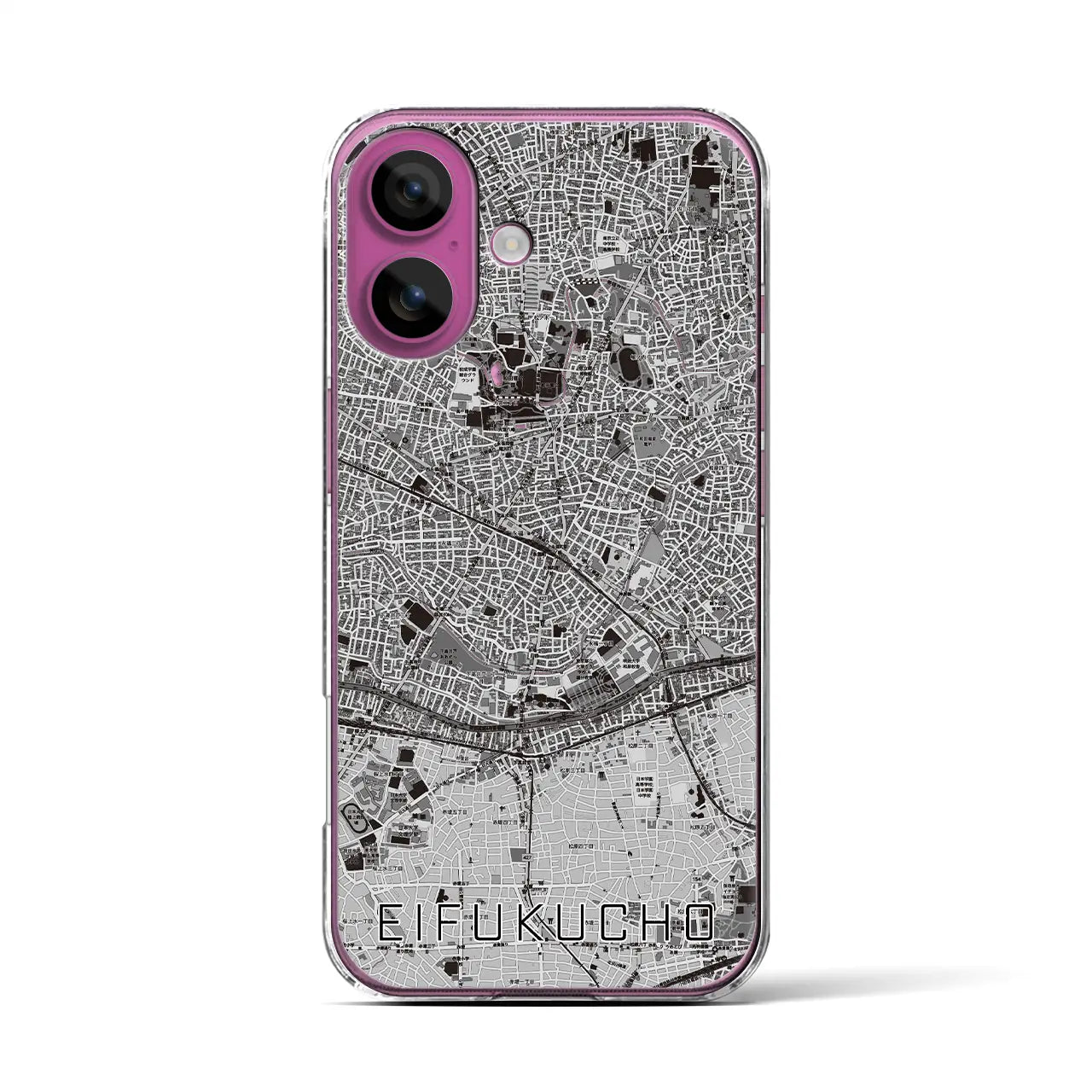 【永福町(東京都)】地図柄iPhoneケース(クリアタイプ)