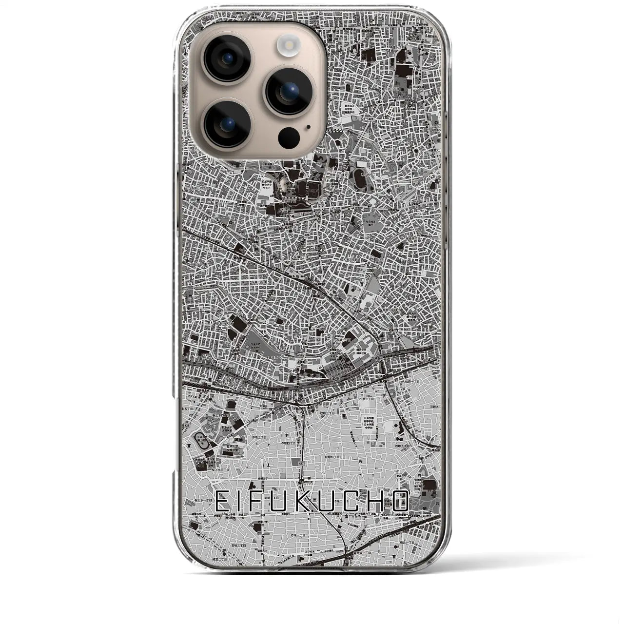 【永福町(東京都)】地図柄iPhoneケース(クリアタイプ)