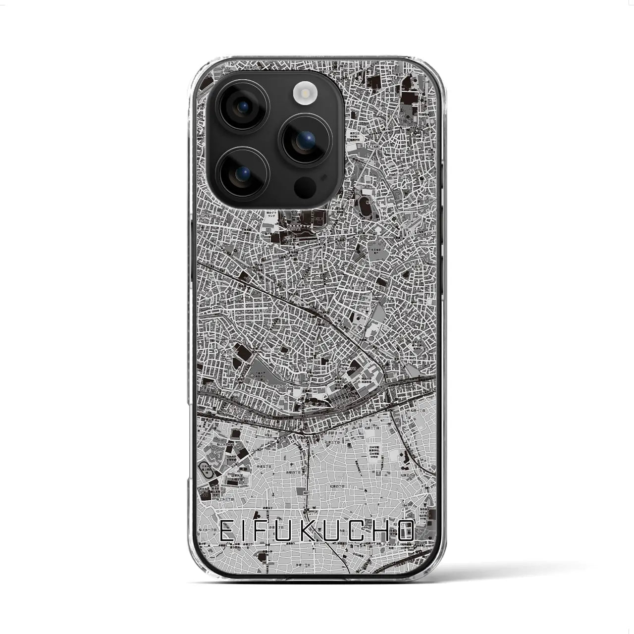 【永福町(東京都)】地図柄iPhoneケース(クリアタイプ)