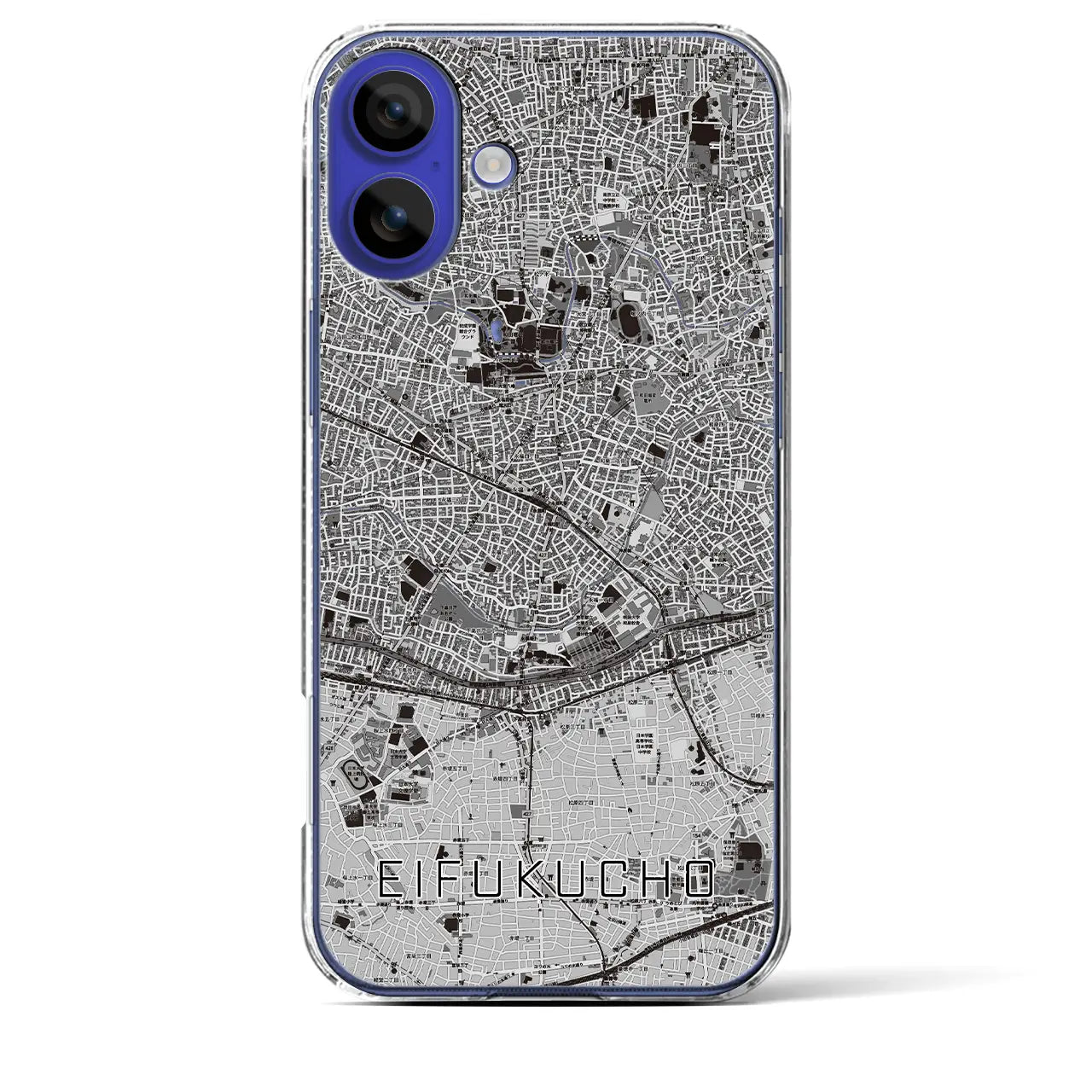 【永福町(東京都)】地図柄iPhoneケース(クリアタイプ)