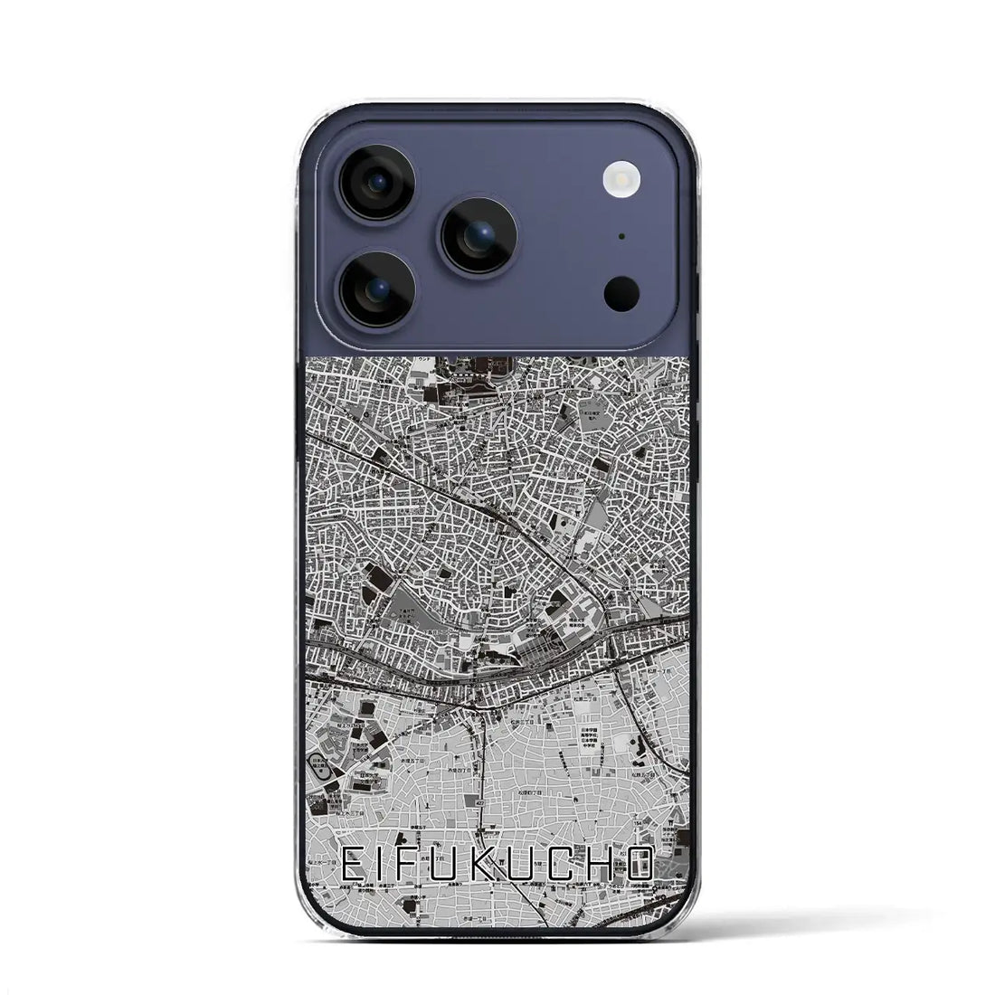 【永福町(東京都)】地図柄iPhoneケース(クリアタイプ)