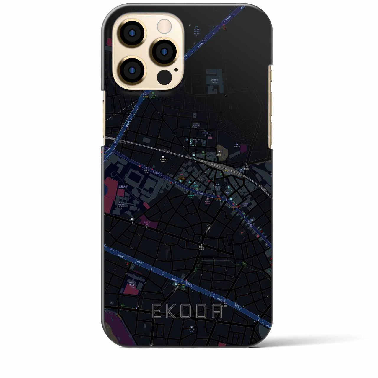 【江古田(東京都)】地図柄iPhoneケース(バックカバータイプ)