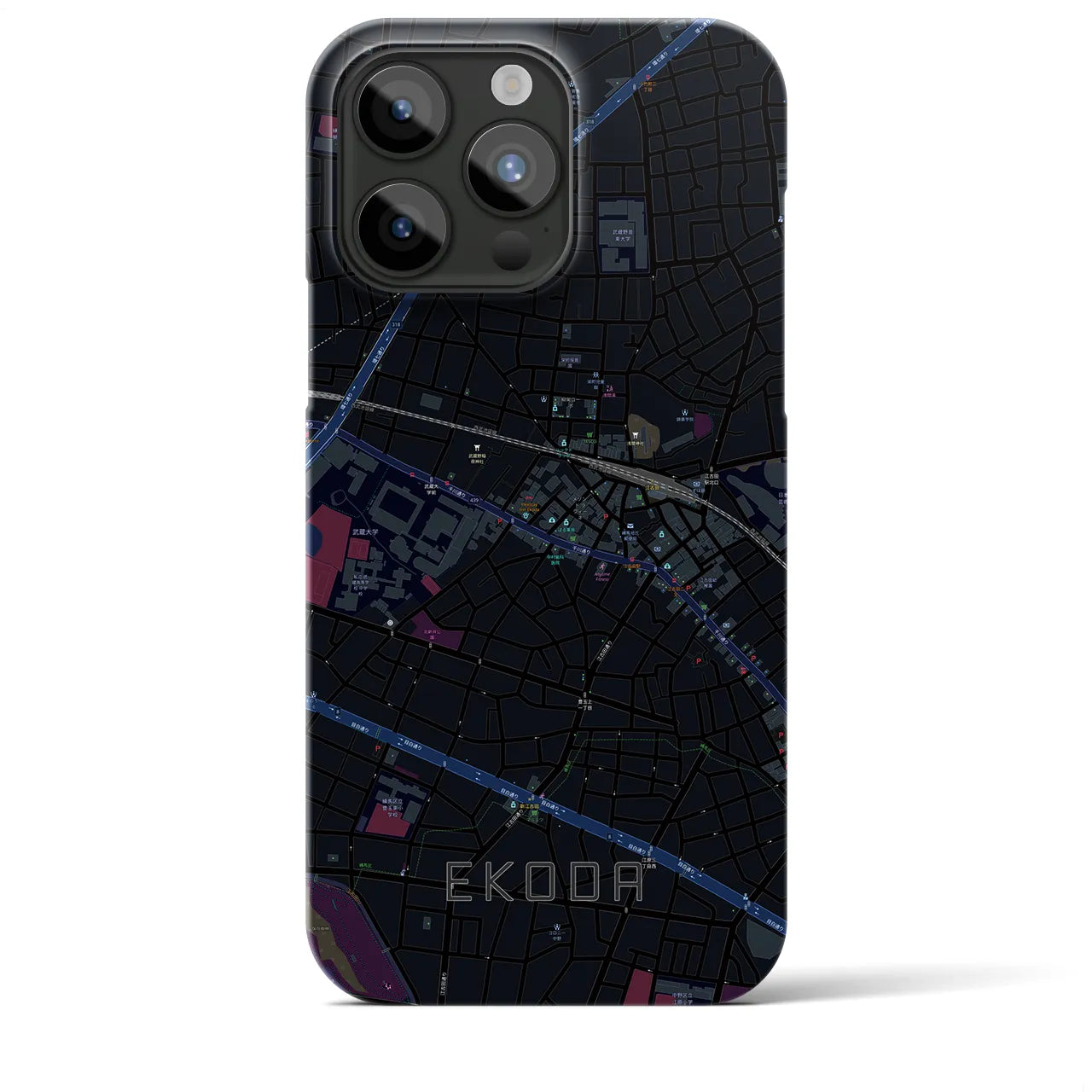 【江古田(東京都)】地図柄iPhoneケース(バックカバータイプ)