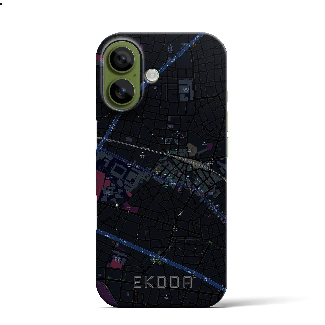 【江古田(東京都)】地図柄iPhoneケース(バックカバータイプ)