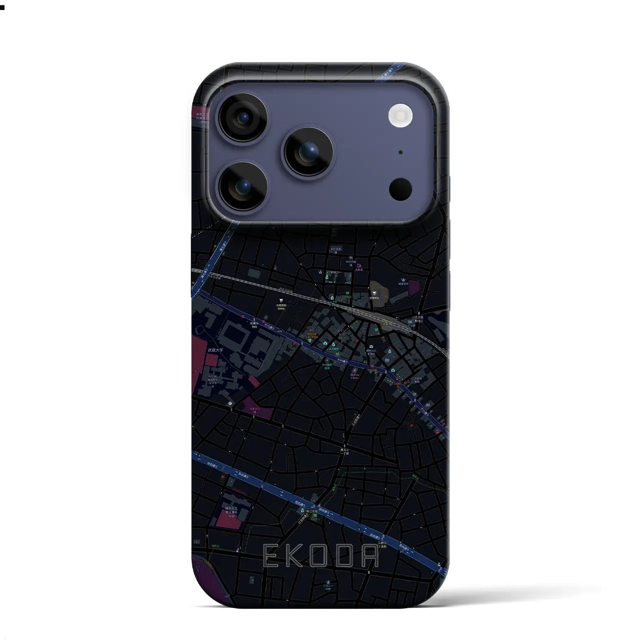 【江古田(東京都)】地図柄iPhoneケース(バックカバータイプ)