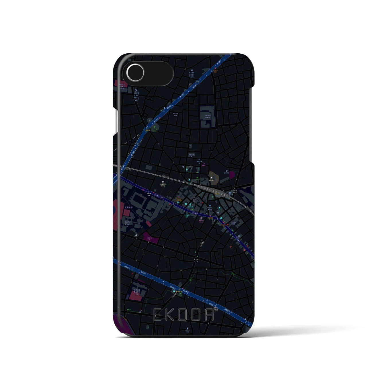 【江古田(東京都)】地図柄iPhoneケース(バックカバータイプ)