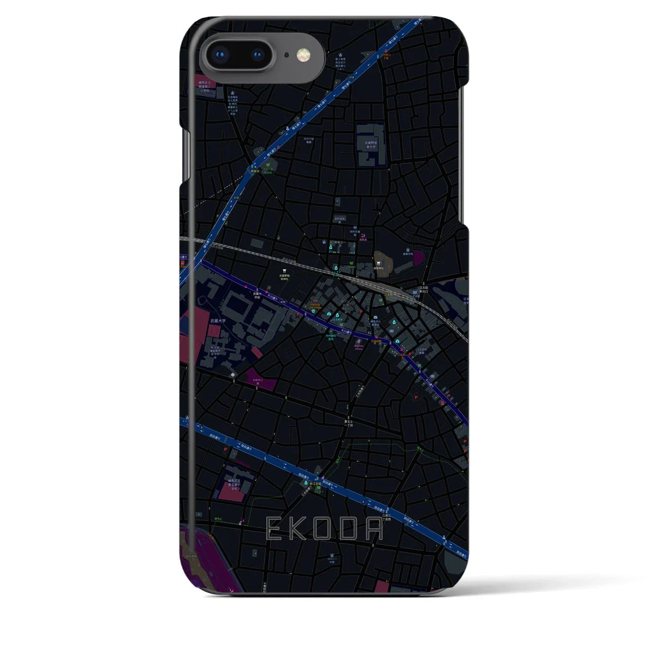 【江古田(東京都)】地図柄iPhoneケース(バックカバータイプ)