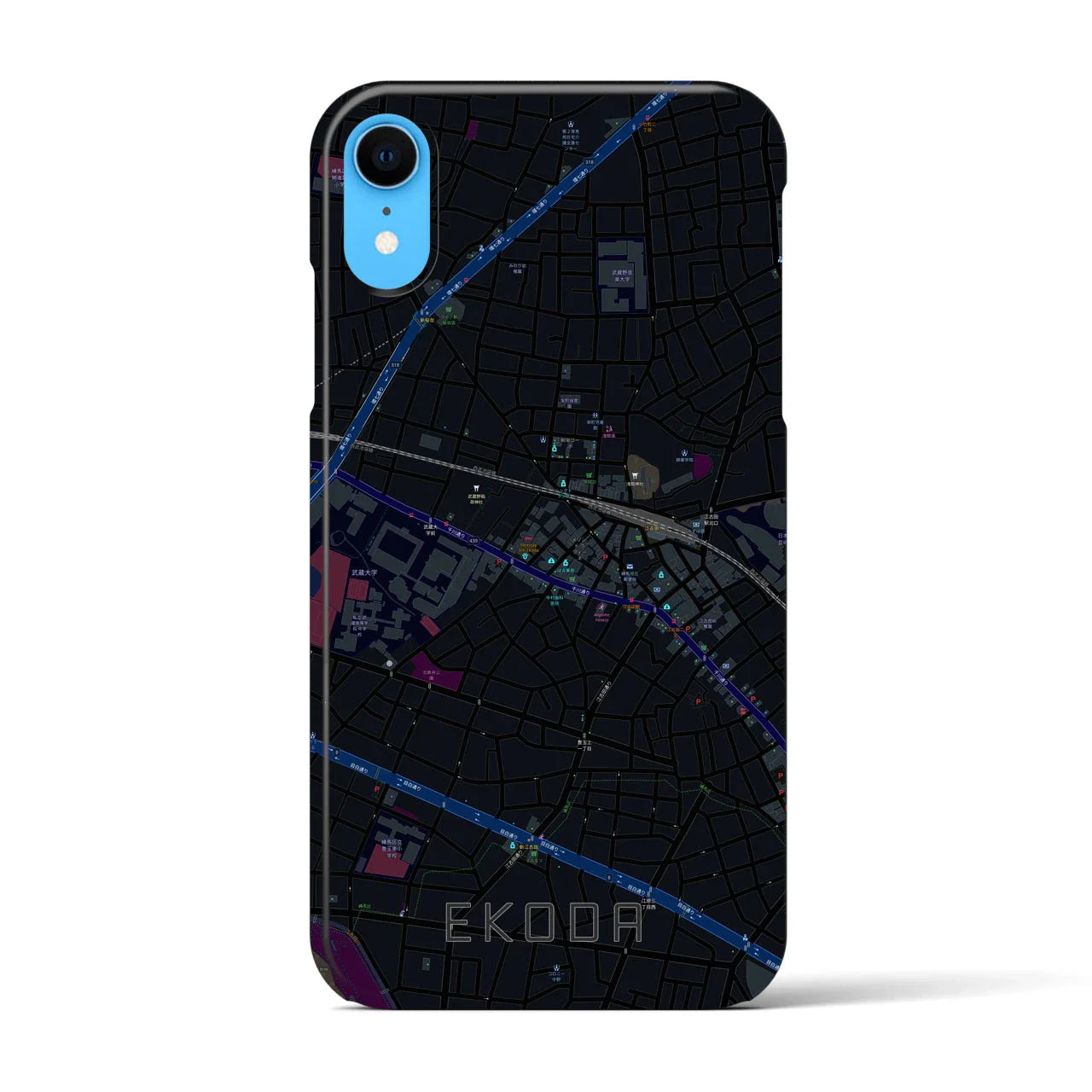 【江古田(東京都)】地図柄iPhoneケース(バックカバータイプ)