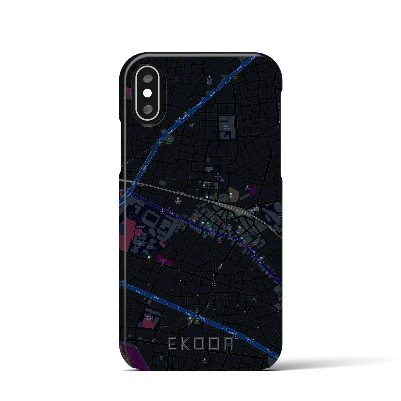 【江古田(東京都)】地図柄iPhoneケース(バックカバータイプ)