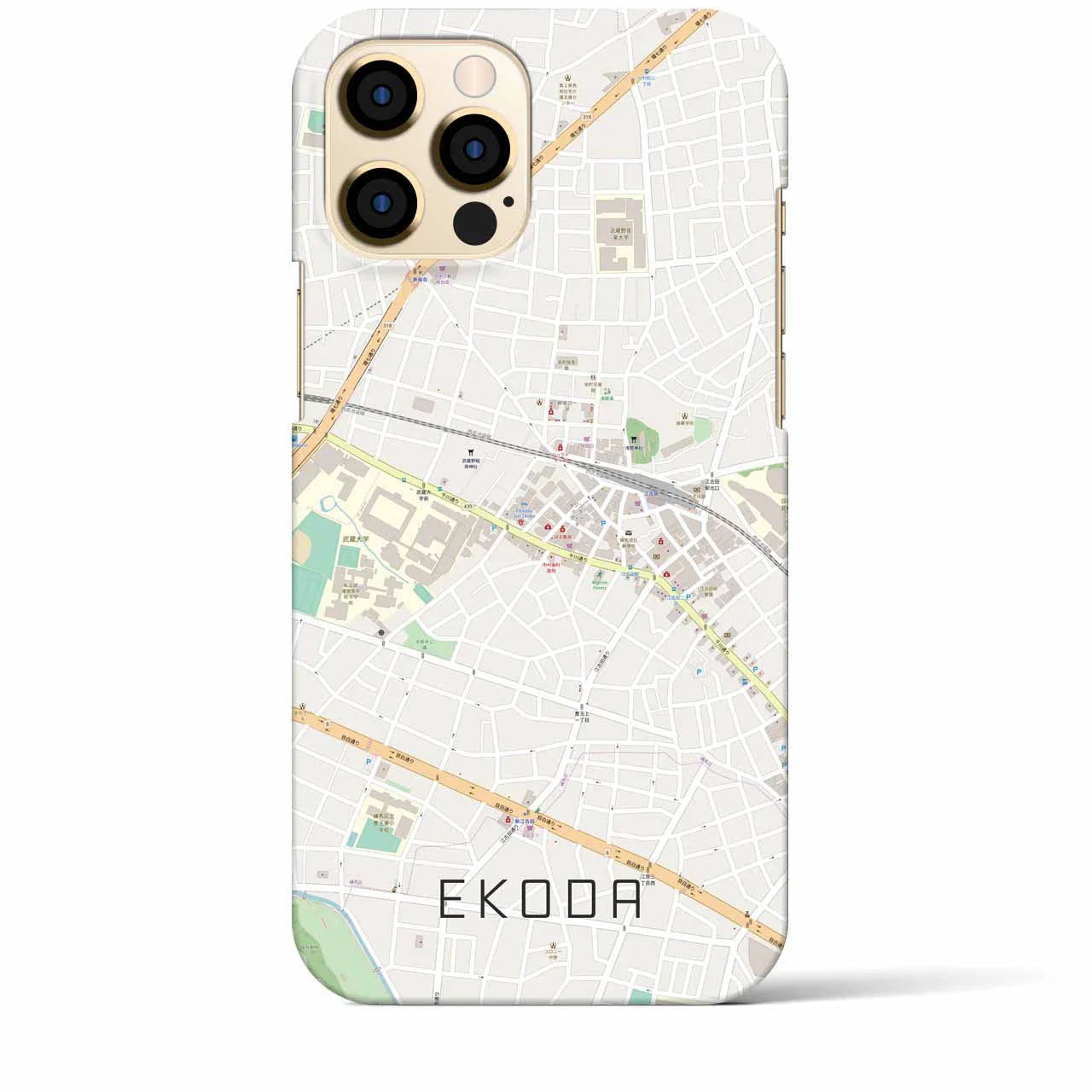 【江古田(東京都)】地図柄iPhoneケース(バックカバータイプ)